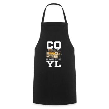 Ham Radio Operator Morse Code Radioactivity - Cooking Apron - black - Front - AI Model Male 185 dark (185cm)