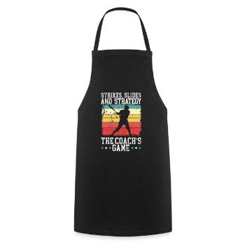 Baseball Coach Baseball Player Baseball Team Sport - Cooking Apron - black - Front - AI Model Male 185 dark (185cm)
