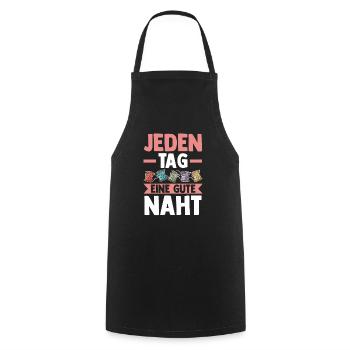 Schneidern Nähen - Kochschürze - Schwarz - Vorne - AI Model Male 185 dark (185cm)