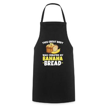 Pain aux bananes Baker Boulangerie Chef cuisinier Cuisiner - Tablier de cuisine - noir - Devant - AI Model Male 185 dark (185cm)