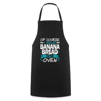 Pain aux bananes Baker Boulangerie Chef cuisinier Cuisiner - Tablier de cuisine - noir - Devant - AI Model Male 185 dark (185cm)