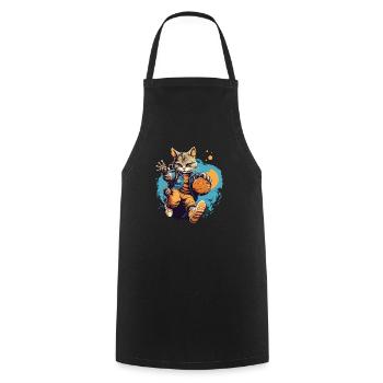 Basketball Cat Basketball Player I Love Basketball - Cooking Apron - black - Front - AI Model Male 185 dark (185cm)