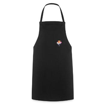 Patch Novelty Flowers Humor Cool Daisies Lovers - Cooking Apron - black - Front - AI Model Male 185 dark (185cm)