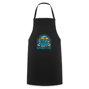 J’aime les longues promenades romantiques - Tablier de cuisine - noir - Devant - AI Model Male 185 dark (185cm)