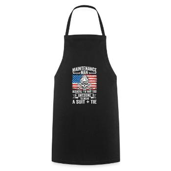 Maintenance Technician Technician Repair Worker - Cooking Apron - black - Front - AI Model Male 185 dark (185cm)