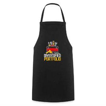 Portefeuille diversifié de mécaniques amusantes - Tablier de cuisine - noir - Devant - AI Model Male 185 dark (185cm)