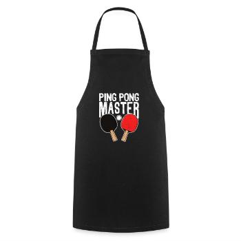 Ping Pong Master Vintage Joueur de tennis de table Drôle - Tablier de cuisine - noir - Devant - AI Model Male 185 dark (185cm)