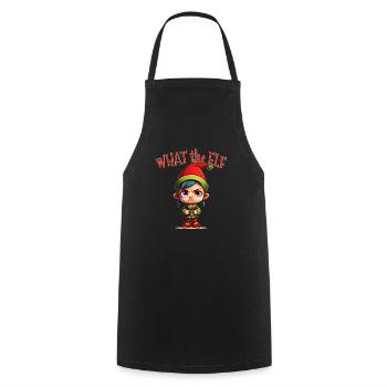 What the Elf - Niedlicher launenhafter Elf für Weihnachten Holida - Kochschürze - Schwarz - Vorne - AI Model Male 185 dark (185cm)