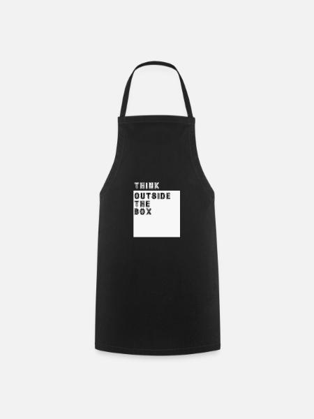 Think Outside The Box Lustiges Shirt - Kochschürze - Schwarz