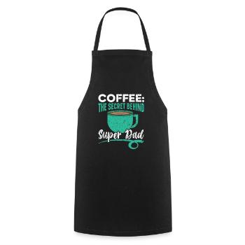 Papa Kaffeetrinker Koffein Papa Vatertag - Kochschürze - Schwarz - Vorne - AI Model Male 185 dark (185cm)