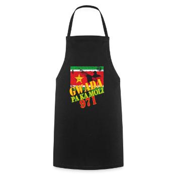 GWADA PA KA MOLI DRAPEAU 971 GUADELOUPE CREOLE - Tablier de cuisine - noir - Devant - AI Model Male 185 dark (185cm)