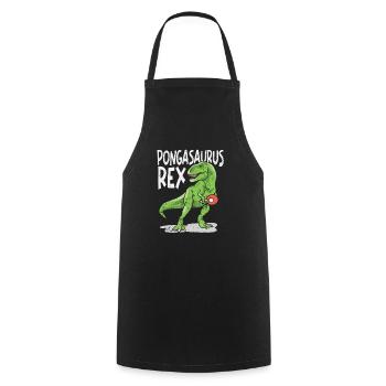 Pongasaurus Rex Ping Pong Master Table Drôle - Tablier de cuisine - noir - Devant - AI Model Male 185 dark (185cm)