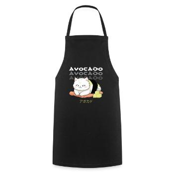 Avocado Sushi Rolle Nigiri Avocado Frucht Guacamole - Kochschürze - Schwarz - Vorne - AI Model Male 185 dark (185cm)