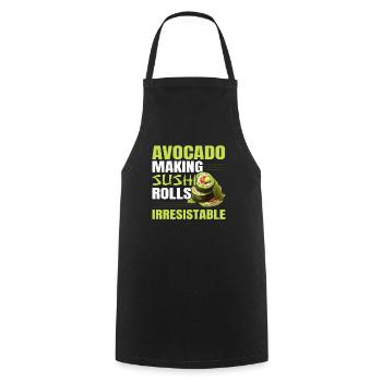 Avocado Sushi Rolle Nigiri Avocado Frucht Guacamole - Kochschürze - Schwarz - Vorne - AI Model Male 185 dark (185cm)