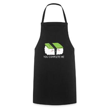 Avocado Sushi Rolle Nigiri Avocado Frucht Guacamole - Kochschürze - Schwarz - Vorne - AI Model Male 185 dark (185cm)