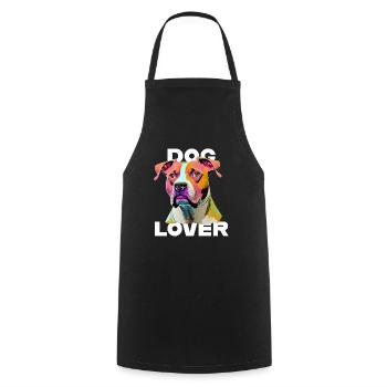 Dog Lover American Stafford - Kochschürze - Schwarz - Vorne - AI Model Male 185 dark (185cm)