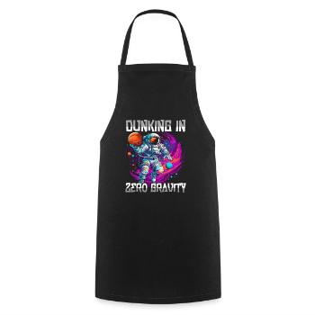 Astronaut Basketball Outerspace Basketball Player - Cooking Apron - black - Front - AI Model Male 185 dark (185cm)