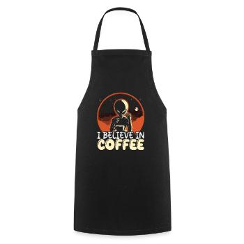 Außerirdischer Kaffeeliebhaber Koffein UFO Außerirdisch - Kochschürze - Schwarz - Vorne - AI Model Male 185 dark (185cm)