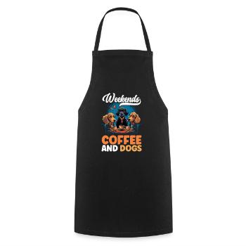 Dogs And Coffee Lover Caffeine Drinker Dog Owner - Cooking Apron - black - Front - AI Model Male 185 dark (185cm)