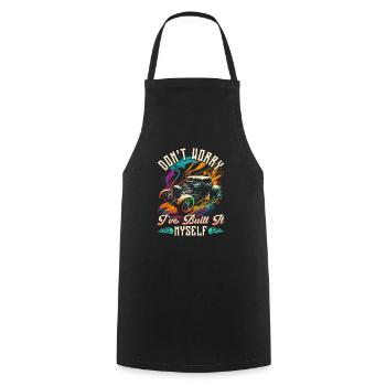 Hot Rod Mechanic Ive Built It Myself, Muscle Car - Cooking Apron - black - Front - AI Model Male 185 dark (185cm)