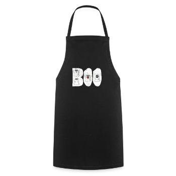 Boo Ghost Halloween Lover Funny Ghost Party - Cooking Apron - black - Front - AI Model Male 185 dark (185cm)