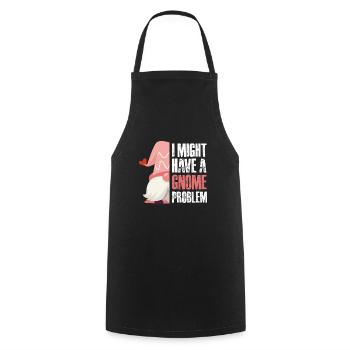 J’ai peut-être un problème de gnome - Tablier de cuisine - noir - Devant - AI Model Male 185 dark (185cm)