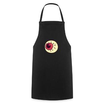 Spooky Scary Eyeball Funny Halloween Party Night - Tablier de cuisine - noir - Devant - AI Model Male 185 dark (185cm)