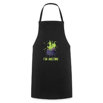 I Melt Funny Halloween Witch Green Pool Doctrine - Cooking Apron - black - Front - AI Model Male 185 dark (185cm)