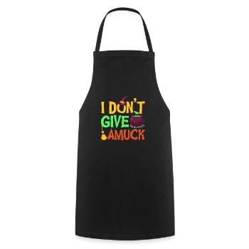 I don't give up, funny halloween witch hat - Cooking Apron - black - Front - AI Model Male 185 dark (185cm)