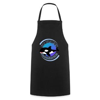 Mangez l’océan riche orque orcanisation - Tablier de cuisine - noir - Devant - AI Model Male 185 dark (185cm)
