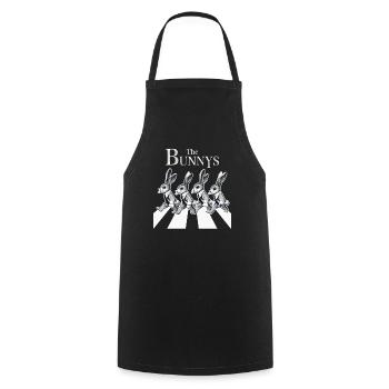 Bunnies - Cooking Apron - black - Front - AI Model Male 185 dark (185cm)