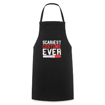 Le costume le plus effrayant jamais drôle d’Halloween - Tablier de cuisine - noir - Devant - AI Model Male 185 dark (185cm)