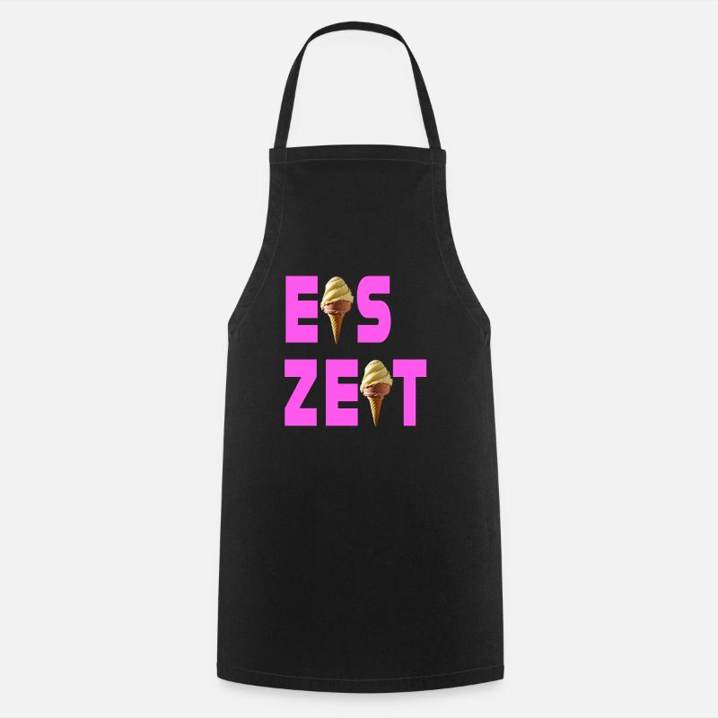 Eiszeit rosa - Kochschürze - Schwarz