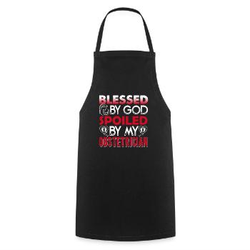 Obstetrician Spoiled By My Obstetrician - Cooking Apron - black - Front - AI Model Male 185 dark (185cm)