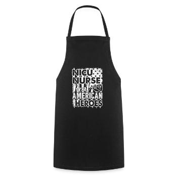 Nicu Nurse Real American Heroes - Cooking Apron - black - Front - AI Model Male 185 dark (185cm)