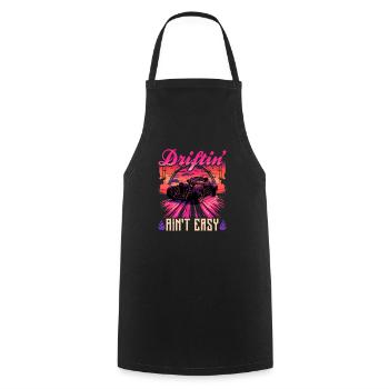 Hot Rod Drift Quote, Retro Muscle Car Womens Hot - Cooking Apron - black - Front - AI Model Male 185 dark (185cm)