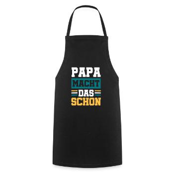 Papa macht das schon - Kochschürze - Schwarz - Vorne - AI Model Male 185 dark (185cm)