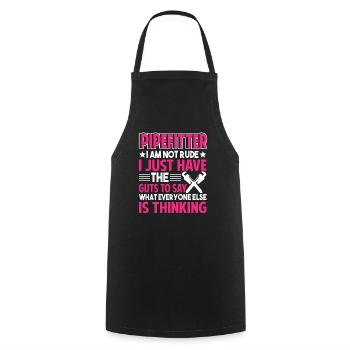 Pipefitter Pipefitter I Am Not Rude - Cooking Apron - black - Front - AI Model Male 185 dark (185cm)