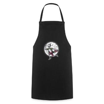 American Football Player Coach Fan Skeleton - Cooking Apron - black - Front - AI Model Male 185 dark (185cm)