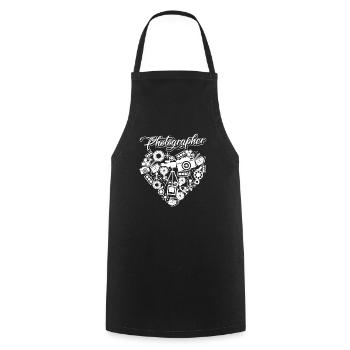 Photographer Photographer Heart - Cooking Apron - black - Front - AI Model Male 185 dark (185cm)