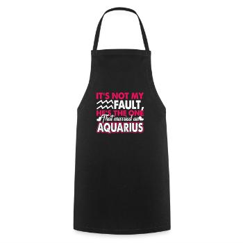 Aquarius Married A Aquarius Horoscope - Cooking Apron - black - Front - AI Model Male 185 dark (185cm)