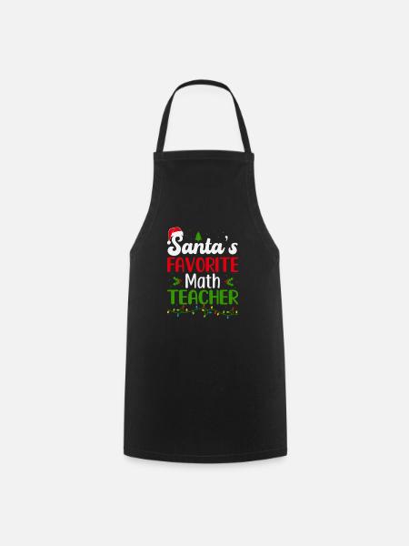 Santa ́s favorite math teacher Mathematik Christmas - Cooking Apron - black