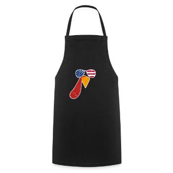 Cool Turkey Face Sunglasses American - Cooking Apron - black - Front - AI Model Male 185 dark (185cm)