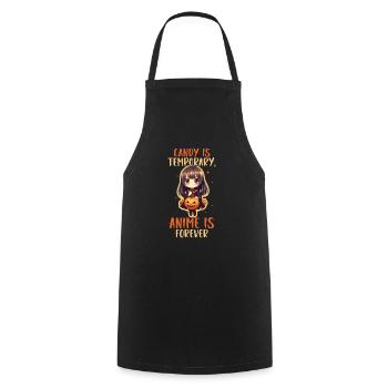 Anime Halloween Kawaii Trick Or Treat Spooky Manga - Cooking Apron - black - Front - AI Model Male 185 dark (185cm)