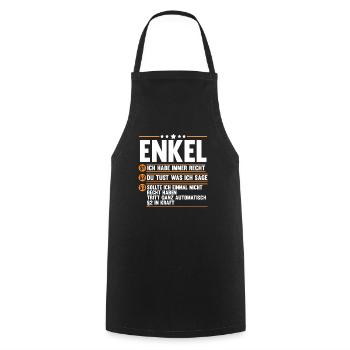Enkel - Kochschürze - Schwarz - Vorne - AI Model Male 185 dark (185cm)