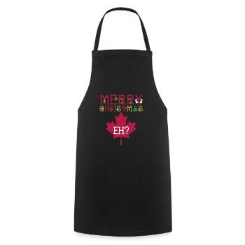 Merry Christmas! Canada Holiday Winter Families - Cooking Apron - black - Front - AI Model Male 185 dark (185cm)