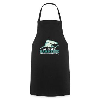 Hammerhead Shark Lover Marine Biology Underwater - Tablier de cuisine - noir - Devant - AI Model Male 185 dark (185cm)