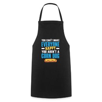 Corn Dog Lover Hot Dog Corndog Sausage Hotdog - Cooking Apron - black - Front - AI Model Male 185 dark (185cm)