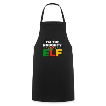 I'm the Evil Elf Christmas Family Matching - Cooking Apron - black - Front - AI Model Male 185 dark (185cm)