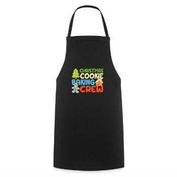 Équipe de cuisson de biscuits de Noël Assortiment amusant - Tablier de cuisine - noir - Devant - AI Model Male 185 dark (185cm)